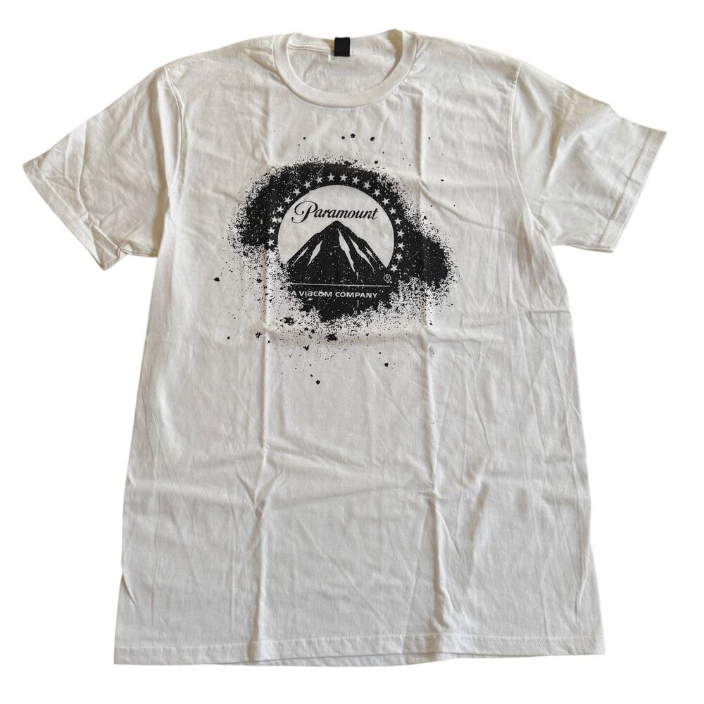Paramount Studios T Shirt NWOT White Large Logo LA Movie Memorabilia Premier